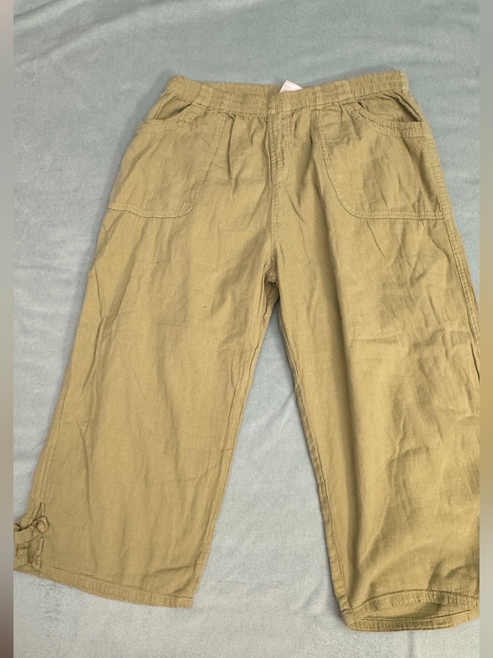 Women's Wide-Leg Drawstring Chinos - Tan